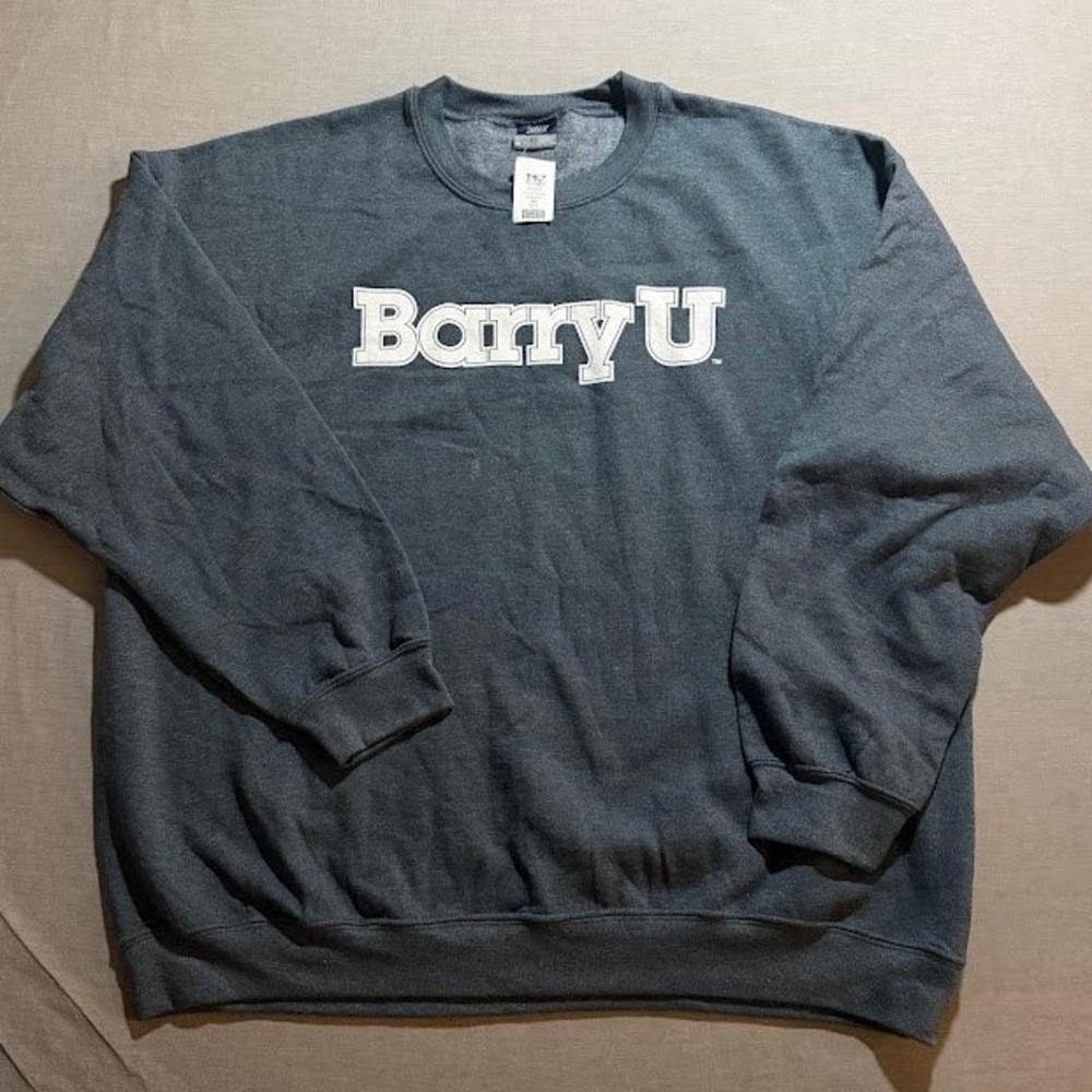 MV Sport Barry U Crewneck Sweatshirt Pullover College Charcoal Mens XXL Gray.